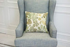 Mika Home Set of 2 Jacquard Tropical Leaf Pattern Throw Pillow Covers Decorative Pillowcase 22X22 Inches,Green Cream - Image 3