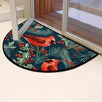 Half Round Door Mat Absorbent Door Mats Indoor, Cardinal Birds Leaf Welcome Mats Outdoor Doormats for Outdoor, Entrance, Home, Entryway Rug Non-Slip 24" x 36" - Image 6
