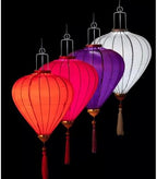 EYPKPL Cloth Lantern with Tassel Oval Silk Lantern Chinese New Year Lantern Japanese Vietnam Hanging Lantern Solid Color Chinese Lanterns(Rojo,18 Inch) - Image 5