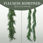 72" Real Touch Norfolk Pine Garland Realistic 6ft, Christmas Garland for Mantle, Stairs, Fireplace, Soft and Bendable Real Touch Garland Christmas Greenery, Evergreen Christmas Garlands - Image 4