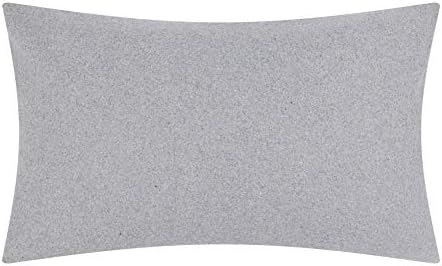 KINGROSE Vintage 3D Flower Lumbar Throw Pillow Cover, 12X20 Inch, Grey - Image 2