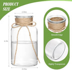 Vintage Clear Glass Vases for Flowers – Set of 12 Decorative Cylinder Vases - Image 2