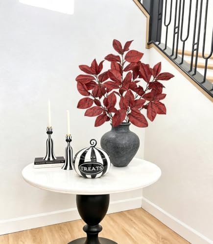 Briful 3 Pack Faux Magnolia Stems, 39.4 Inch Fall Branches - Image 7