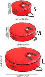 Christmas Wreath Storage Bag with Double Zippers Clear Window for Holiday Decoration Organization Stable Holiday Storage Bag - Image 3