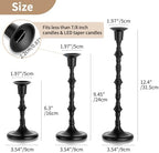 NUPTIO Black Candlestick Holders for Halloween: Unique Gothic Design - Image 3