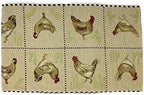 Tache Home Fashion VEDSC01751PM-1319 Country Farmhouse Rooster Hens Antique Vintage Traditional Decorative Woven Tapestry Placemats (Pack of 4) - Image 3