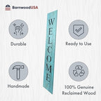 BARNWOODUSA Wooden Welcome Sign for Front Door, 5-Foot, Robins Egg Blue - Image 6