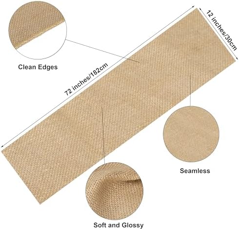4 Pack Natural Burlap Table Runners (12 x 72 Inch) | Rustic Jute Table Runners for Wedding, Farmhouse, Thanksgiving, Coffee Table Decor Cover, Fall Décor & Parties - Image 2