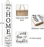Welcome Sign for Front Door Porch, Bless Our Home Signs 47" - Image 2