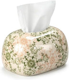 Vintage Ceramic Tissue Box Cover, Retro Tissue Holder, Green, Vintage by Ferrochef