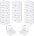 LJY 28 Clear Rectangular Plastic Boxes, 3.3 x 2.2 x 1 in for Buttons by LJY