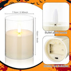 Yunlly 12 Pcs Rose Candle Rings with Candles Sets, Black - Image 3