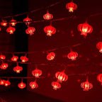Plug in Lantern String Lights,33ft/10m100 LED Red Lanterns String Lights 8 Modes Fairy Lights for Wedding, Chinese New Year,Spring Festival,Party Decoration,Christmas - Image 2