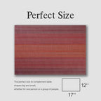 Placemats Set of 12 - Easy Clean Woven Vinyl Placemats for Dining Table, Indoor/Outdoor Place Mats, Washable PVC Table Mats（Pomegranate Parade） - Image 6