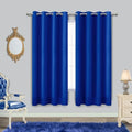 Blue Curtains 63 Inch Length for Boys Room Set 2 Panels Grommet Window Drapes Sun Light Blocking Insulated Thermal Room Darkening Blackout Curtains for Kids Bedroom Royal Dark Bright Blue 52x63 Long by KOUFALL