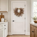 22 Inch Artificial Fall Heart Wreath for Front Door with Olive Leaves - Image 7