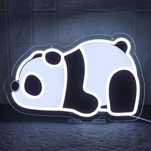 Panda LED Neon Sign, USB Powered Acrylic Decorative Light, Cute Animal Night Light for Bedroom, Nursery, Kids Room, Home Decor and Gift Idea 15.75×10.2 IN-USB Powered-Acrylic by Unknown