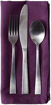 DII Variegated Tabletop, Napkin Set, 20x20, Eggplant, 6 Piece - Image 4
