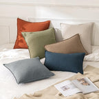 MIULEE Decorative Linen Euro Sham Pillow Covers 26x26 Gray - Image 5