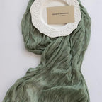 Sage Green Cheesecloth Table Runner 120 Inches for Party Home Decorations - Image 6