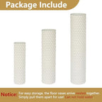 White Tall Floor Vase - Set of 3 Large Metal Decorative Vases - Image 7