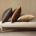 MIULEE Decorative Brown Velvet Euro Sham Throw Pillow Covers 28x28 Inch - Image 5