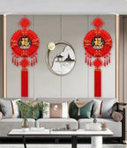 Traditional Chinese New Year Knot Pendant, 130 cm x 43 cm, Red and Gold Decoration, 2026 Lunar New Year - Image 5