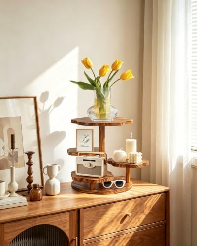 4 Tier Wooden Cake Stand, Cupcake Dessert Display Stand for 24-50 Cupcakes - Image 7