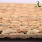 Water Hyacinth Rectangular Placemats Set of 4, 17 x 12 Inch Woven Rattan Table Mats for Dining Table, Heat Resistant Wicker Place Mats for Apartment Kitchen and Console Table, Boho Farmhouse Decor - Image 4