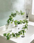 3 Strands Artificial Vines Ivy Garland 6ft Fake Vine with Silk Green Leaves Faux Hanging Plants Greenery Decoration for Outdoors Party Wedding Indoor Mantle Bedroom Home Decor (Ivy) - Image 4