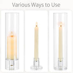Hurricane Glass Candle Holders: 11.8" Tall Cylinder Cover Set of 6 - Image 5