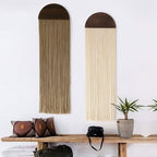 2Pcs Macrame Wall Hanging Boho wall decor Fiber Art Decor 13.7"W*51"L - Image 4