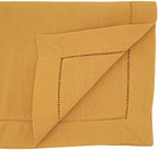 SARO LIFESTYLE Classic Hemstitch Table Runner - Elegant Everyday Table Runner with Textured Fabric and Hemstitched Border for Dining Tables and Formal Entertaining, 16"x72", Mustard - Image 2
