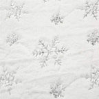 Faux Fur Christmas Table Runner with Silver Sequin Snowflakes, White Super Soft Thick Luxury Table Decoration for Holiday Xmas,15x70 Inch - Image 3
