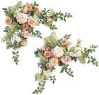 Ling's moment 2 Pack Blush Floral Garland Wedding Arch Flowers by LingsMoment