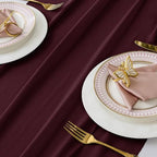 MDS Pack of 12 | Burgundy | 10ft Chiffon Table Runner 29x120 Inches Long Romantic Rustic Sheer Gauze Runner for Wedding Bridal Shower Birthday Banquets Engagement Spring Easter Boho Decorations - Image 4