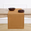 Solino Home 100% Pure Linen Table Runner Brown Sugar Hemstitch, 14 x 108 in by SolinoHome