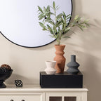 Ceramic Vase Home Table Decor - Flower Vase Set of 3 Living Room Kitchen Decorations Farmhouse Modern Rustic Vases Decorative Centerpiece for Shelf Bedroom Office Bathroom Dining Coffee Desk - Image 3