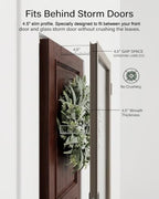 24 Inch Eucalyptus Wreath for Front Door, Farmhouse Decor Wreath - Image 4