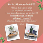 Farmhouse Corner Shelf Stand [with Removable Feet] - Bathroom Countertop Organizer, Decorative Tray Riser, Beaded Wooden Tray, Corner Tray Plant Stand, Coffee Bar Organizer for Kitchen Countertop - Image 5