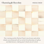 MACKENZIE-CHILDS Resin Pumpkin, Mini, Brown-and-White Mocha Check - Image 3