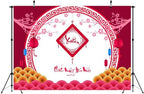 BELECO 9x6ft Fabric Happy Vietnamese New Year Backdrop 2026 TET Decorations Cherry Blossoms Lanterns Lunar New Year Party Decorations Holiday Photoshoot Studio Props - Image 4