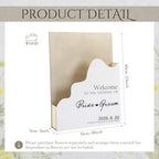 RattanView Wooden Welcome Wedding Sign with Flower Box 24 x 18 Inches - Image 6