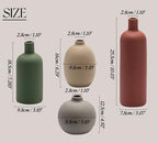 Ceramic Vase Set of 4, Modern Neutral Decorative Flower Vases - Image 3