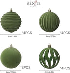 20Pcs Velvet Ornaments for Christmas Tree,2.36In Christmas Ornaments Set - Image 4