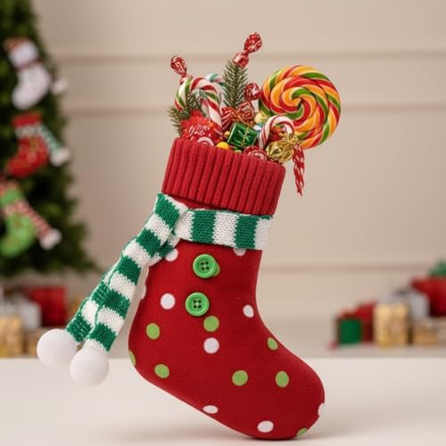 Newcotte 36 Pcs Mini Christmas Stocking Elf Xmas Hanging Stockings Red White Green Christmas Decorations for Holiday Fireplace Tree Decoration Gift Present - Image 5