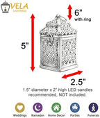 VELA LANTERNS Mini Golden Tower Temple Moroccan Lantern Lamp Decorative Candle Holders for Ramadan Decorations, Hanging, Outdoor Patio or Porch, Indoor Home Decor, Gold, Set of 4 - Image 6