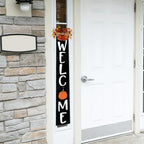 Whaline Seasonal Interchangeable Welcome Sign for Front Porch Standing 47 x 7.9 Inch Wood Door Signs with 14 Signs & 4 Pcs Wreaths for Seasonal Farmhouse Home Party - Image 5