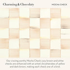 MACKENZIE-CHILDS Enamel Tall Vase, Brown-and-White Mocha Check - Image 3