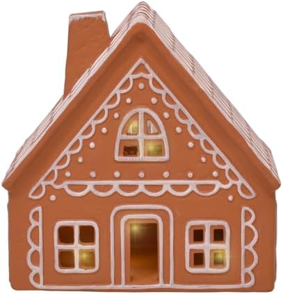 Mark Feldstein Iced Gingerbread Houses LED Figurines, Set of 2, 9 in - Image 5